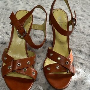 Richard Tyler Tan Strappy Sandals